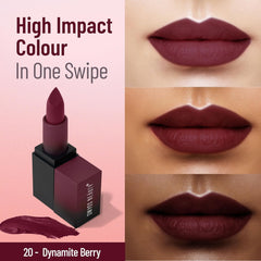 Swiss Beauty - HD Matte Lipstick Dynamite Berry Shade No. 20
