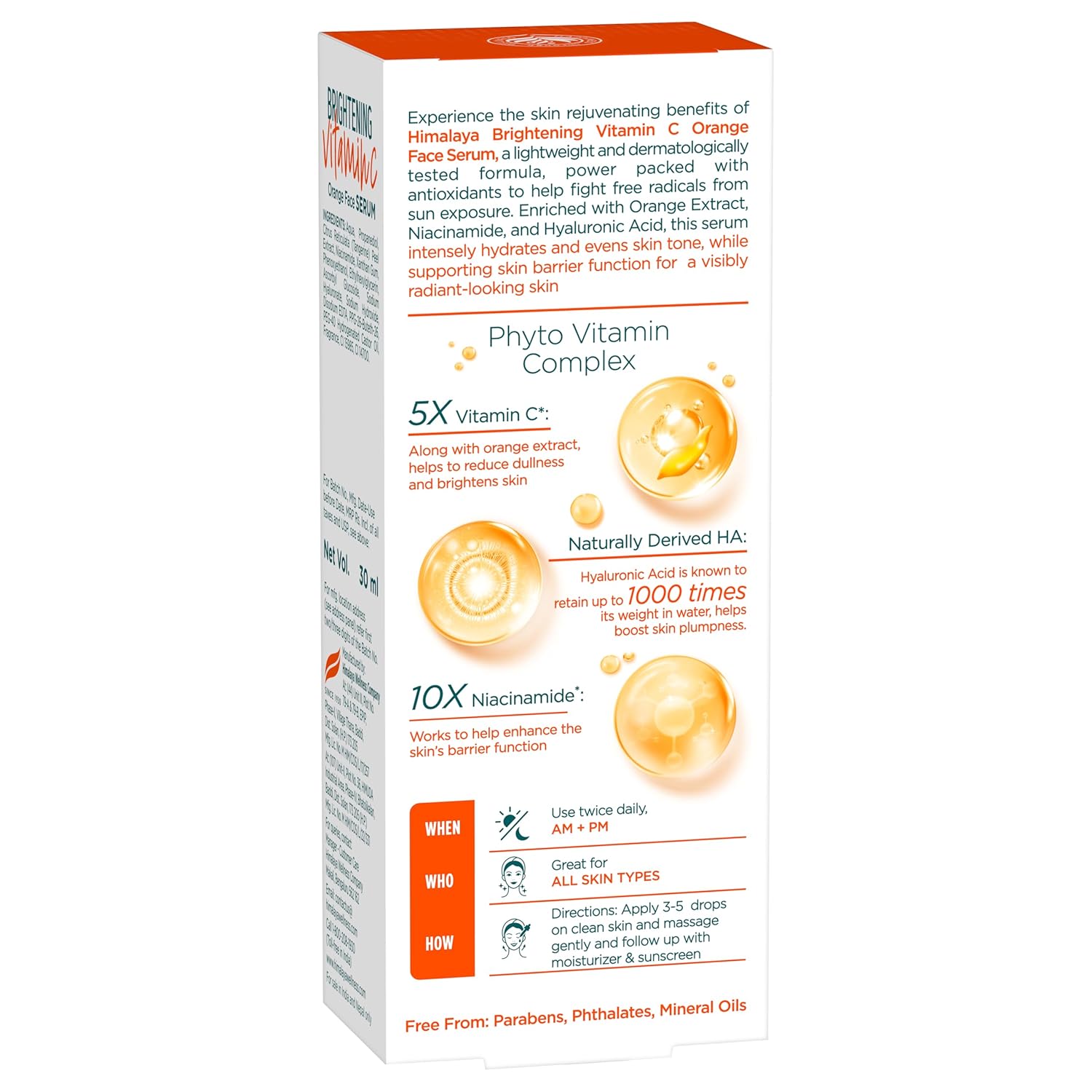 Himalaya - Brightening Vitamin C Orange Face Serum 30ml