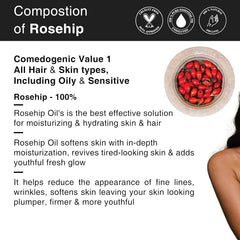 SoulFlower - Rosehip Oil for Skin Hydration & Moisturization 30ml
