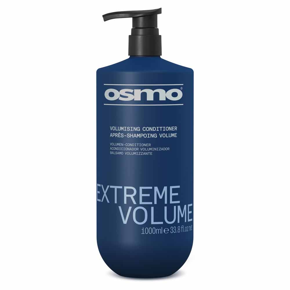 Osmo Extreme Volume Conditioner bottle, dark blue with pump dispenser
