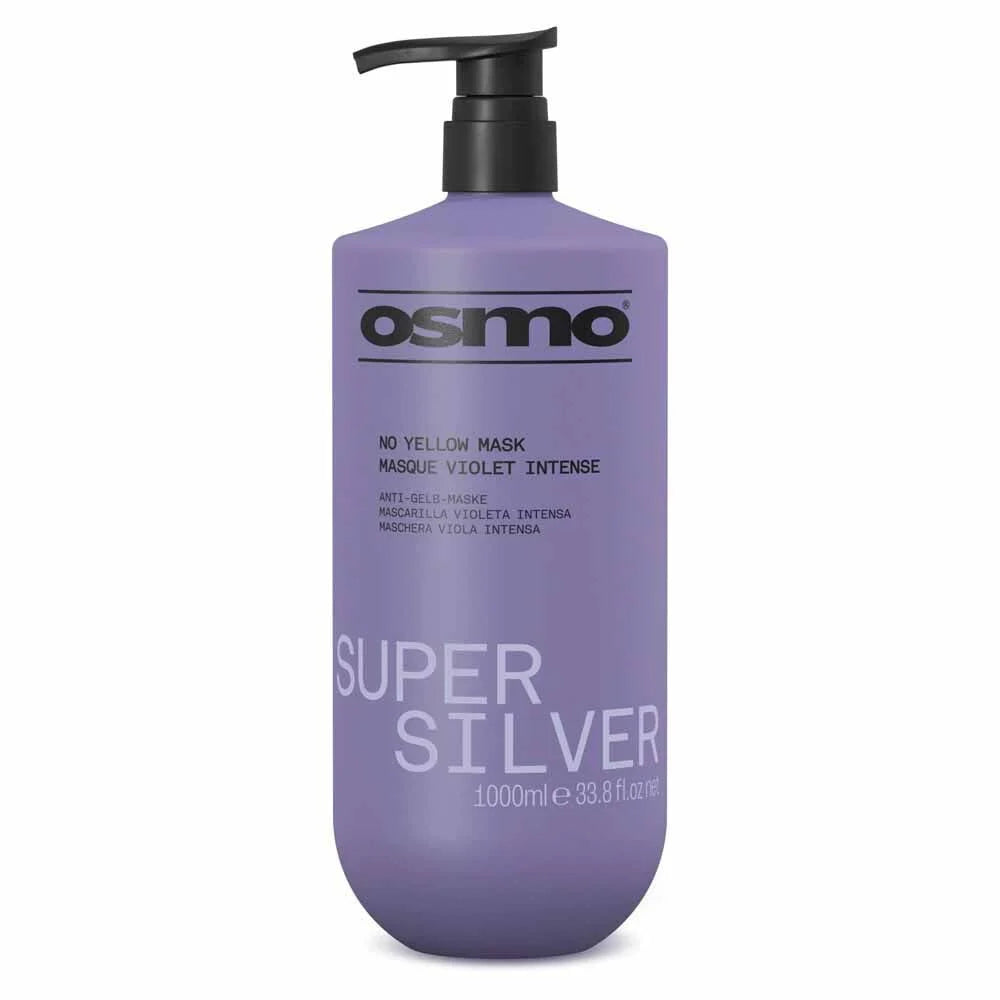 Purple hair mask bottle with pump dispenser, 1000 ml