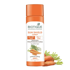 Biotique - Sun Shield Carrot 40+SPF UVA UVB Sunscreen Ultra Protective Lotion 120ml