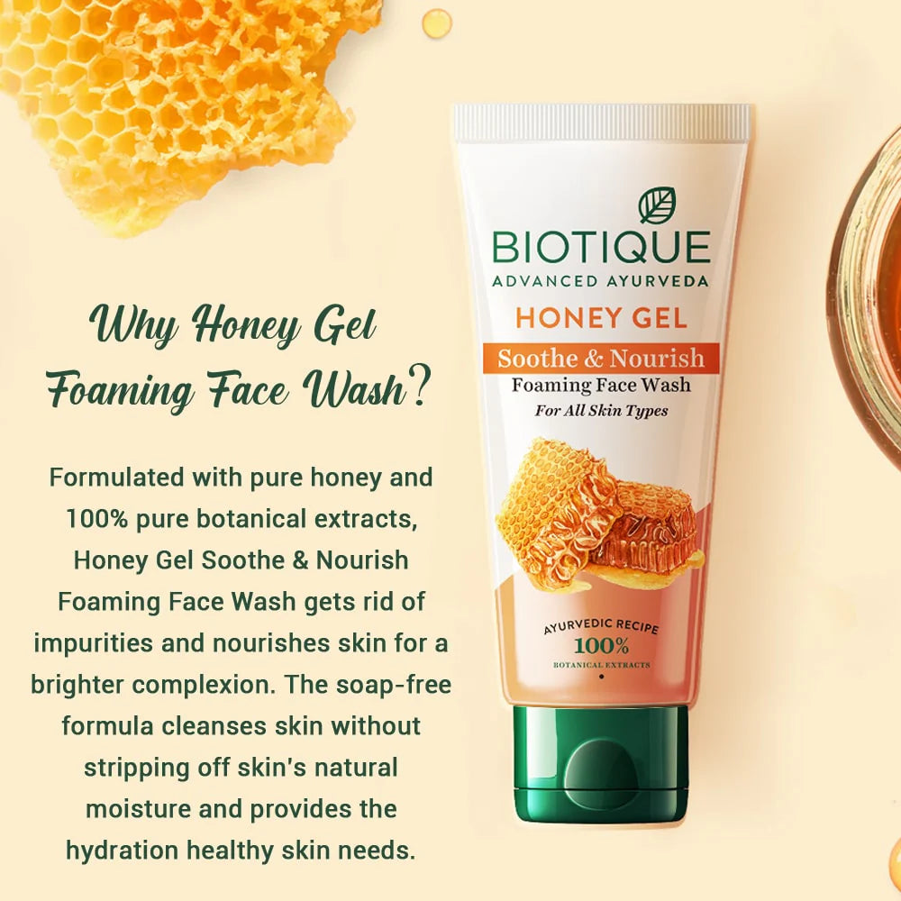 Biotique Bio Honey Gel Refreshing Foaming Face Wash 100ml