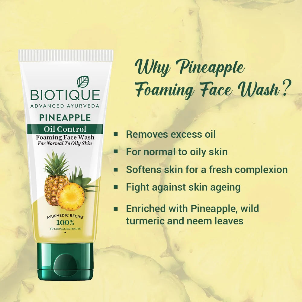 Biotique Bio Pineapple Oil Balancing Face Wash 100ml