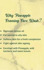 Biotique Bio Pineapple Oil Control Foaming Sustainable Face Cleanser with Gandhak 120ml
