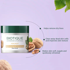 Biotique Unisex Bio Walnut Purifying & Polishing Scrub 50g