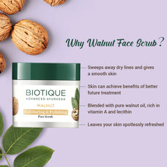 Biotique Unisex Bio Walnut Purifying & Polishing Scrub 50g