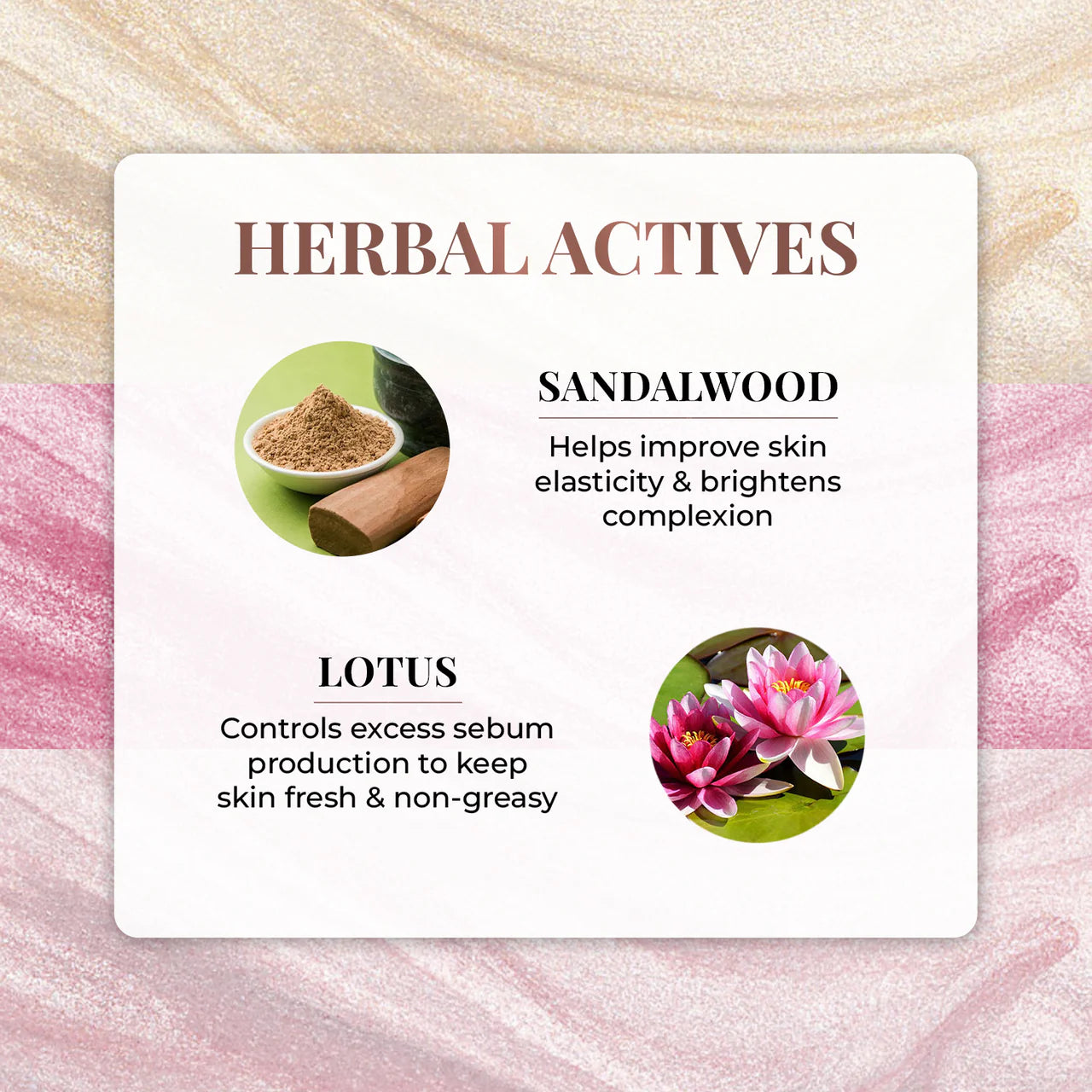 Just Herbs - Sunlit Gleam: Lumi-Glow Strobe Cream with Lotus & Sandalwood : 30 gm