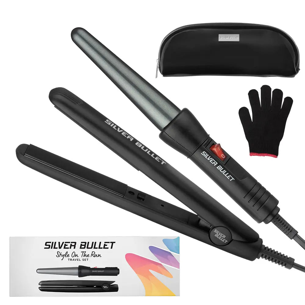 Silver Bullet Style on the Run - Mini Straightener & Conical - Kess Hair and Beauty