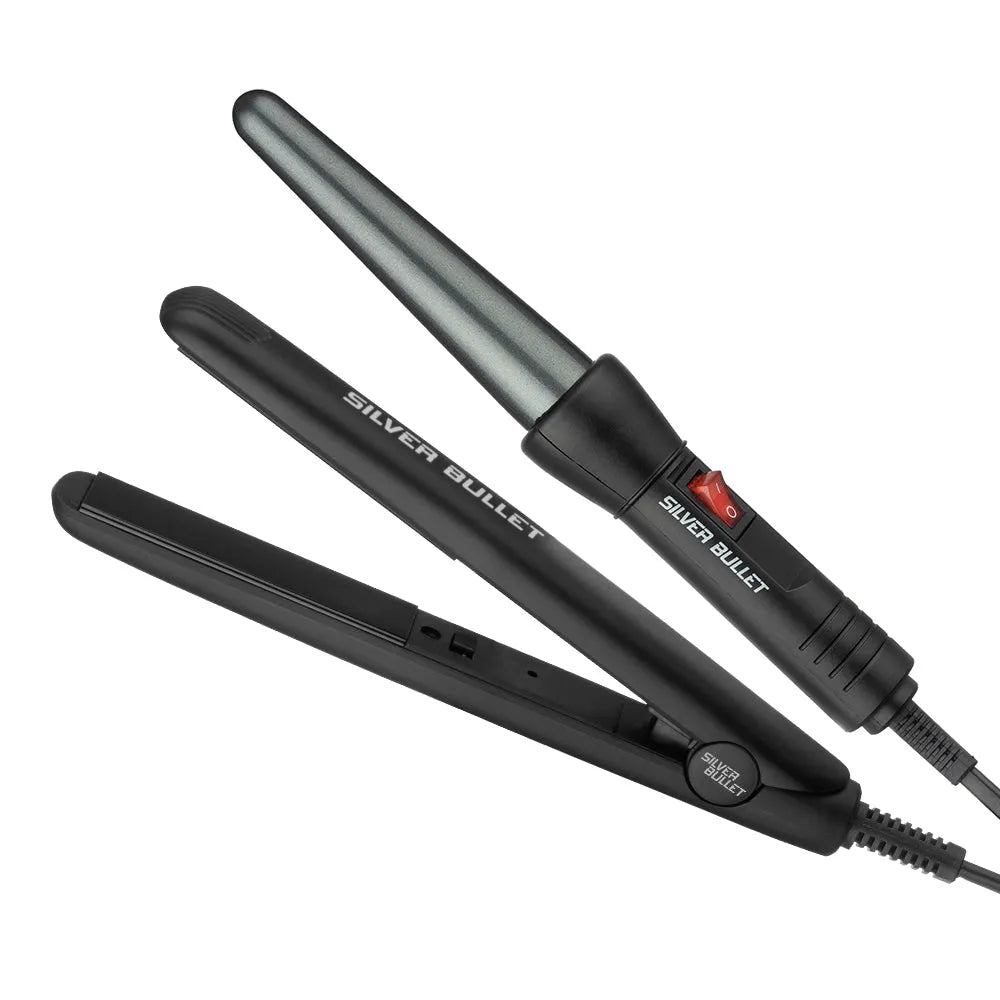 Silver Bullet Style on the Run - Mini Straightener & Conical - Kess Hair and Beauty