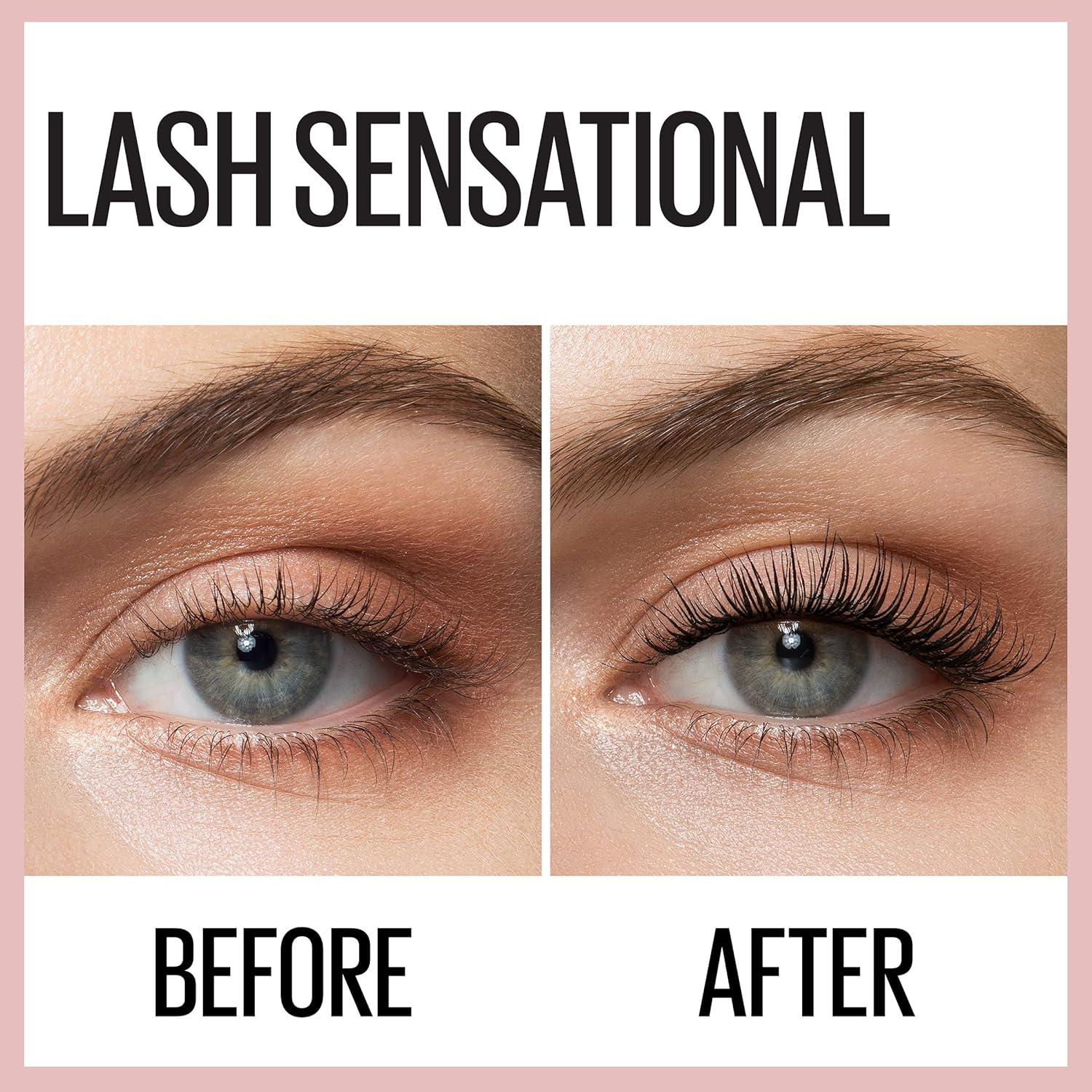 Maybelline - New York Mascara, No-clumping, Fanning Brush, Waterproof, Lash Sensational, Black 10ml
