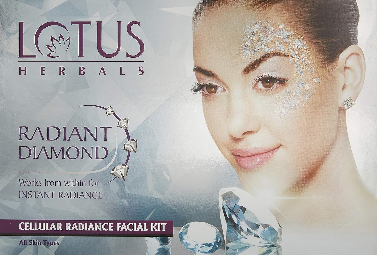 Lotus Herbals Radiant Diamond Cellular Radiance 4 In 1 Facial Kit 37g