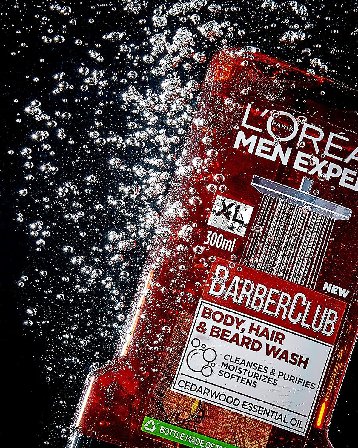 L’Oréal Men Expert - Barber Club Body, Hair & Beard Wash With Cedarwood Essential Oil 300ml