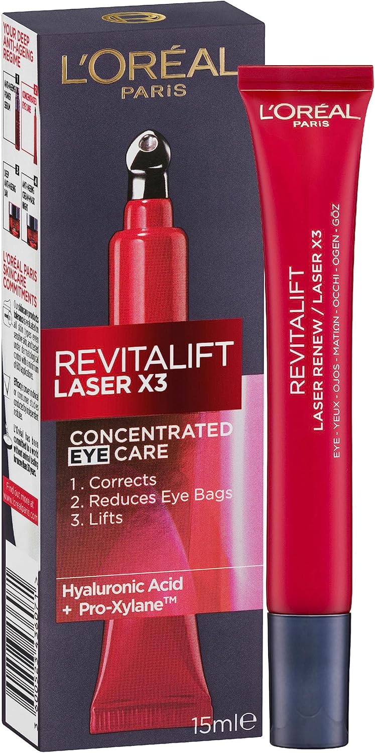 L'Oreal Paris - Eye Cream, Firming & Reduces Bags Under Eyes, Revitalift Laser, 15ml