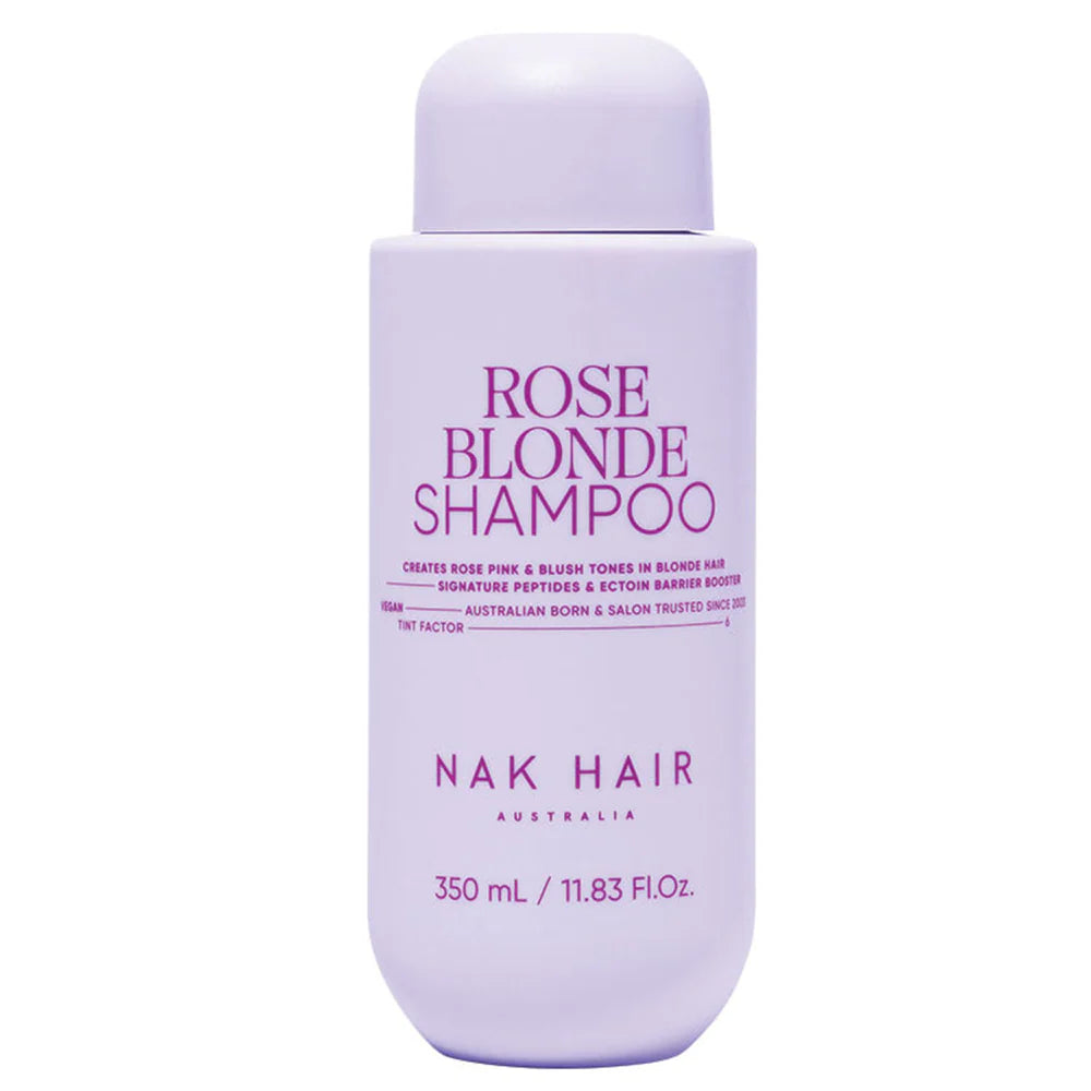 NAK Rose Blonde Shampoo Creates Rose Pink & Blush Tones in Blonde Hair 350ml
