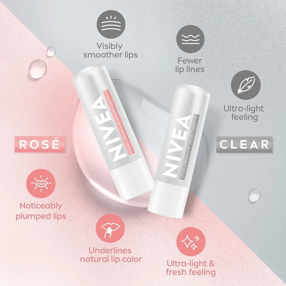 Nivea - Hyaluron Lip Balm Moisture Plus Rosé 5.2g