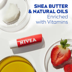 Nivea 24 Hr Melt-In Moisture Lip Balm - Strawberry Shine