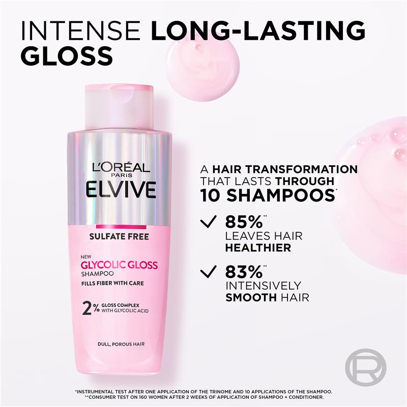 L'Oreal Paris - Elvive Glycolic Gloss Shampoo for Dull Hair 200ml