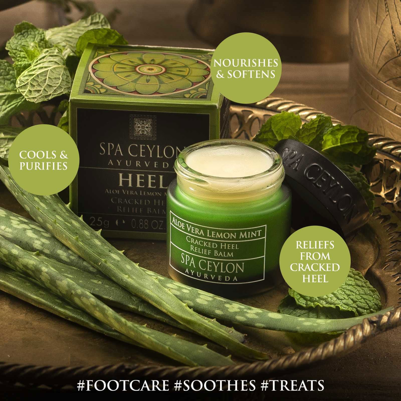 Aloe Vera Lemon Mint - Cracked Heel Relief Balm -50g