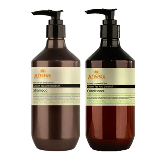 Anti-dandruff shampoo and conditioner bottles with pumps, 400 ml bundle