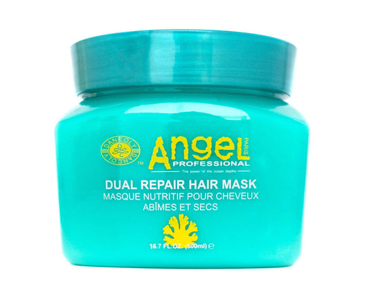 Angel Professional dual repair hair mask jar, turquoise with teal lid, 500 ml