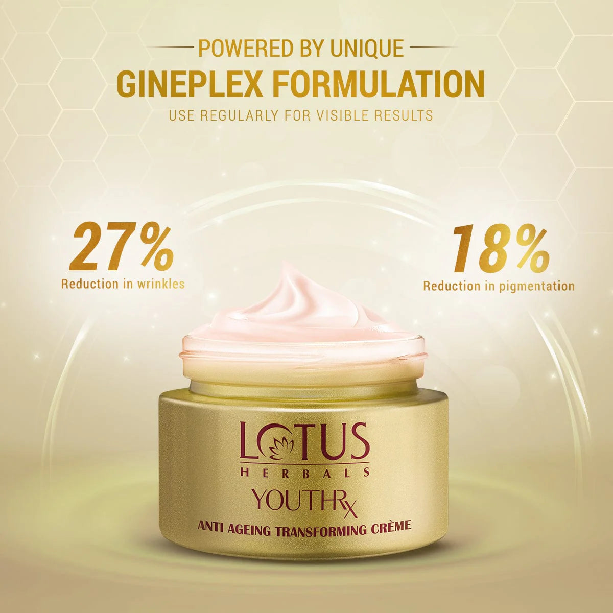 Lotus Herbals YouthRx SPF25 Anti Ageing Transforming Cream with Ginger & Ginseng 50 g