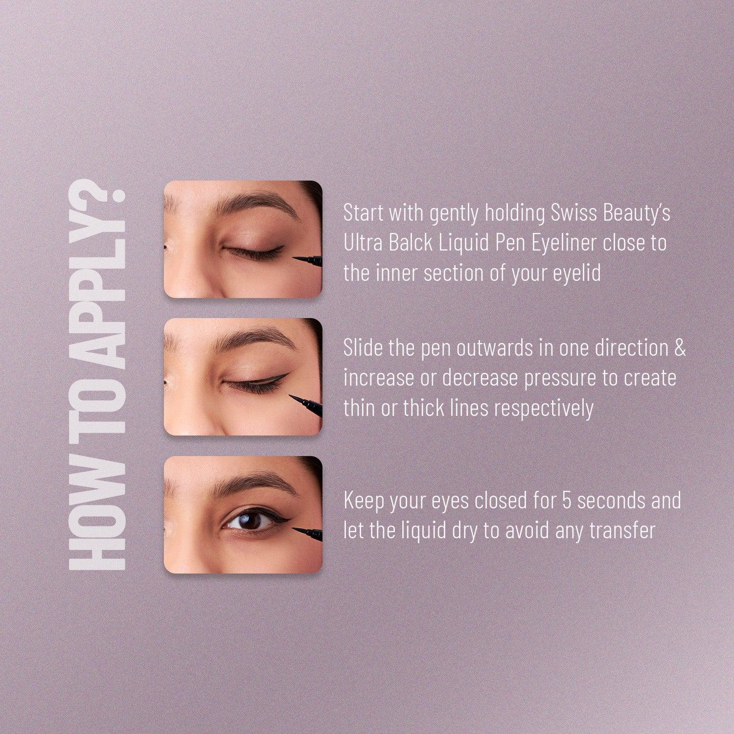 Swiss Beauty - Ultra Black Liquid Pen Eyeliner