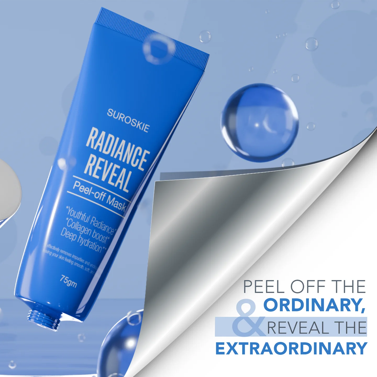Suroskie - Radiance Reveal Peel-Off Mask | Unveil a radiant, youthful complexion with our Radiance Reveal Peel-Off Mask | 75g