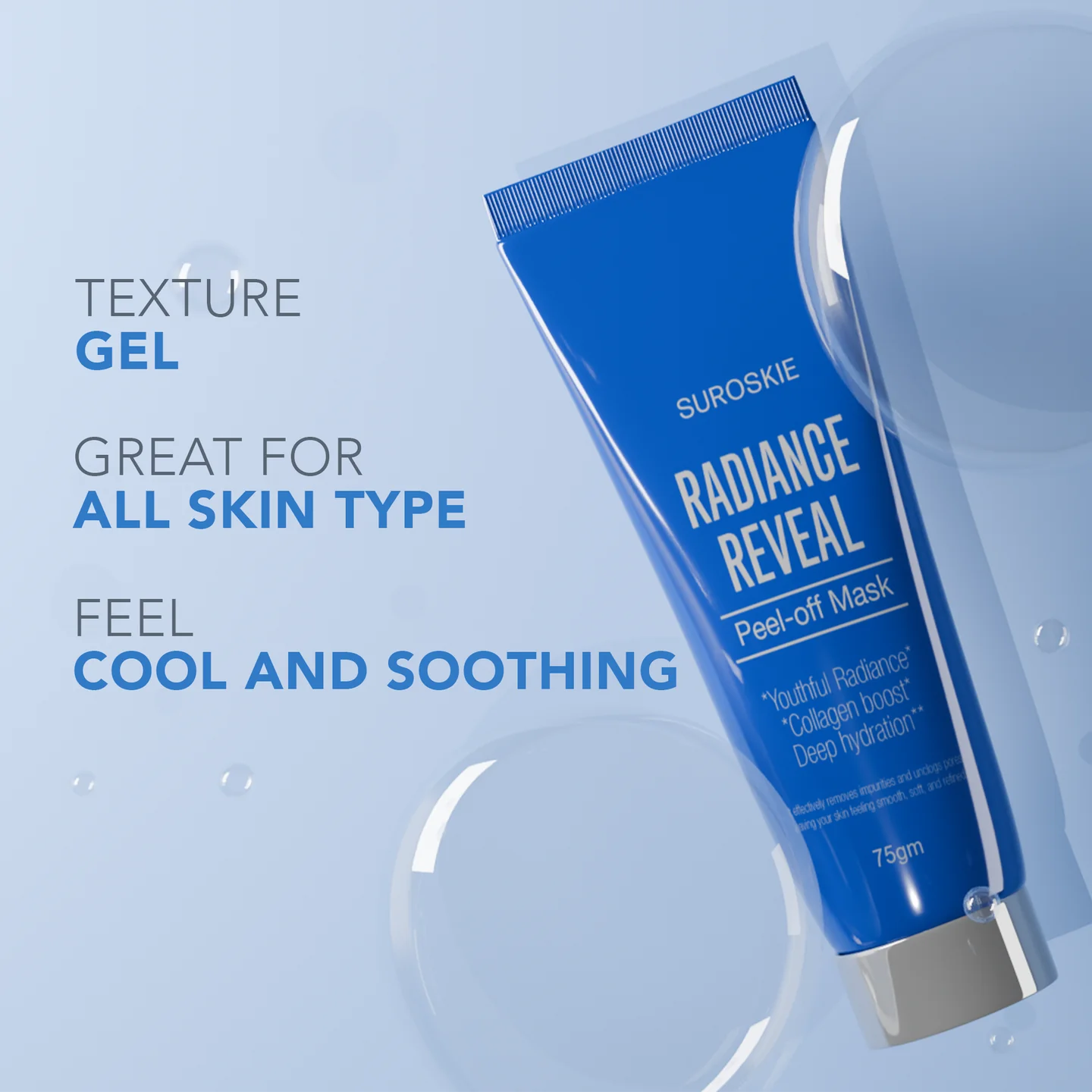 Suroskie - Radiance Reveal Peel-Off Mask | Unveil a radiant, youthful complexion with our Radiance Reveal Peel-Off Mask | 75g