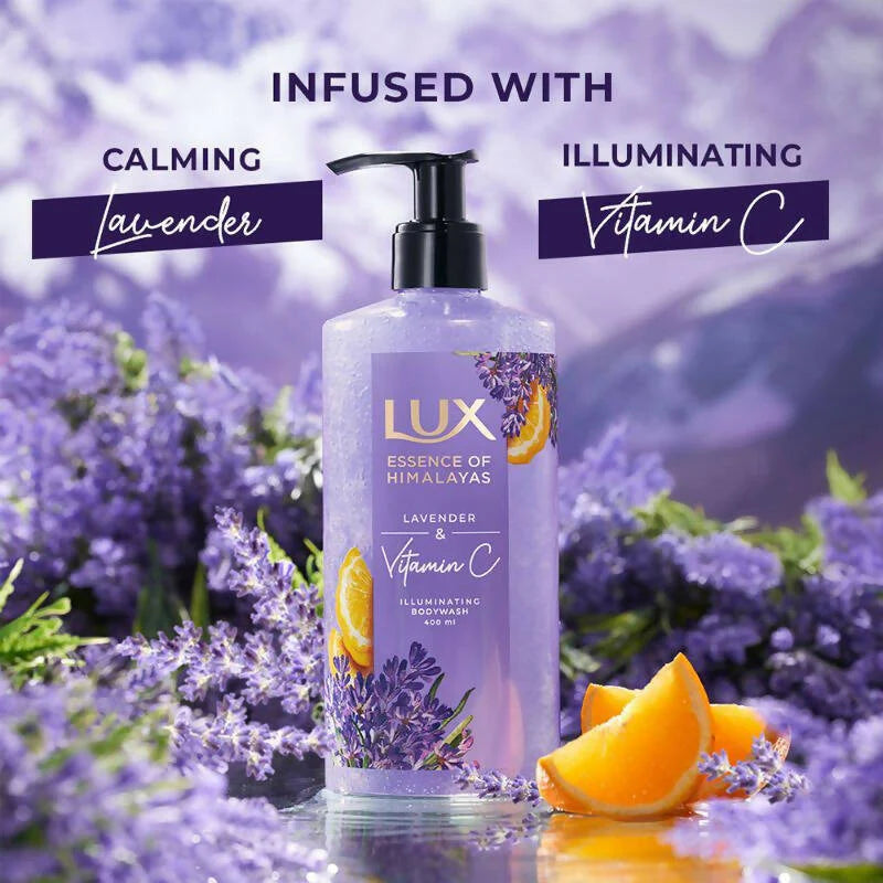 Lux - Essence of Himalayas Lavender & Vitamin C Illuminating Shimmer Body Wash 400ml