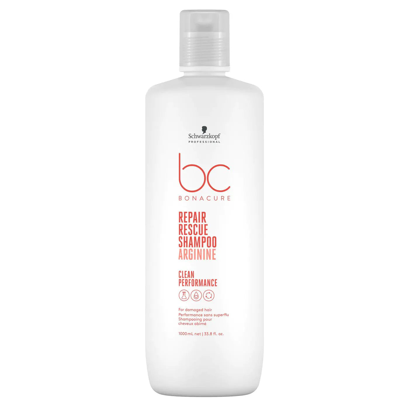 Schwarzkopf Professional BC Clean Performance Repair Rescue Shampoo 1000ml - Kess Hair and Beauty