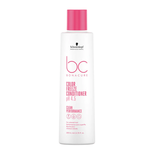 Schwarzkopf BC Bonacure conditioner bottle, white with pink cap, 200 ml