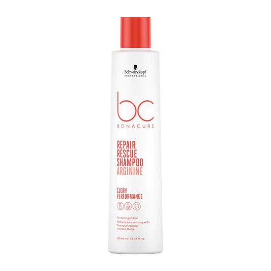 Schwarzkopf BC Bonacure Repair Rescue shampoo, white bottle with red cap, 250ml