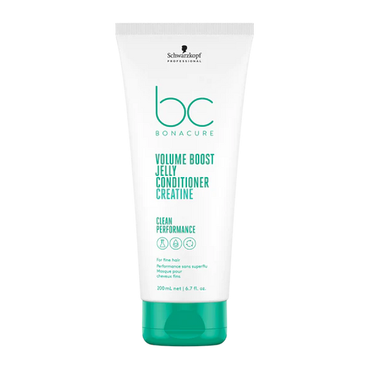 Schwarzkopf BC Bonacure Volume Boost Jelly Conditioner tube, white and teal.