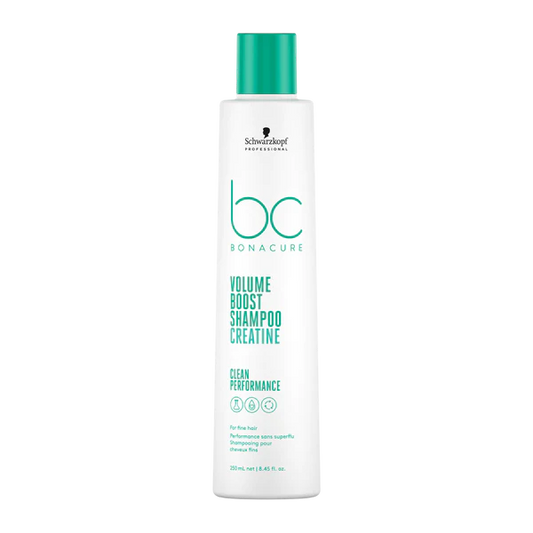 Schwarzkopf BC Bonacure shampoo bottle, white with teal cap and teal label text