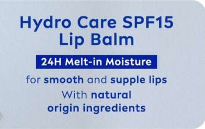 Nivea - Hydro Care Lip Balm SPF 15 4.8g