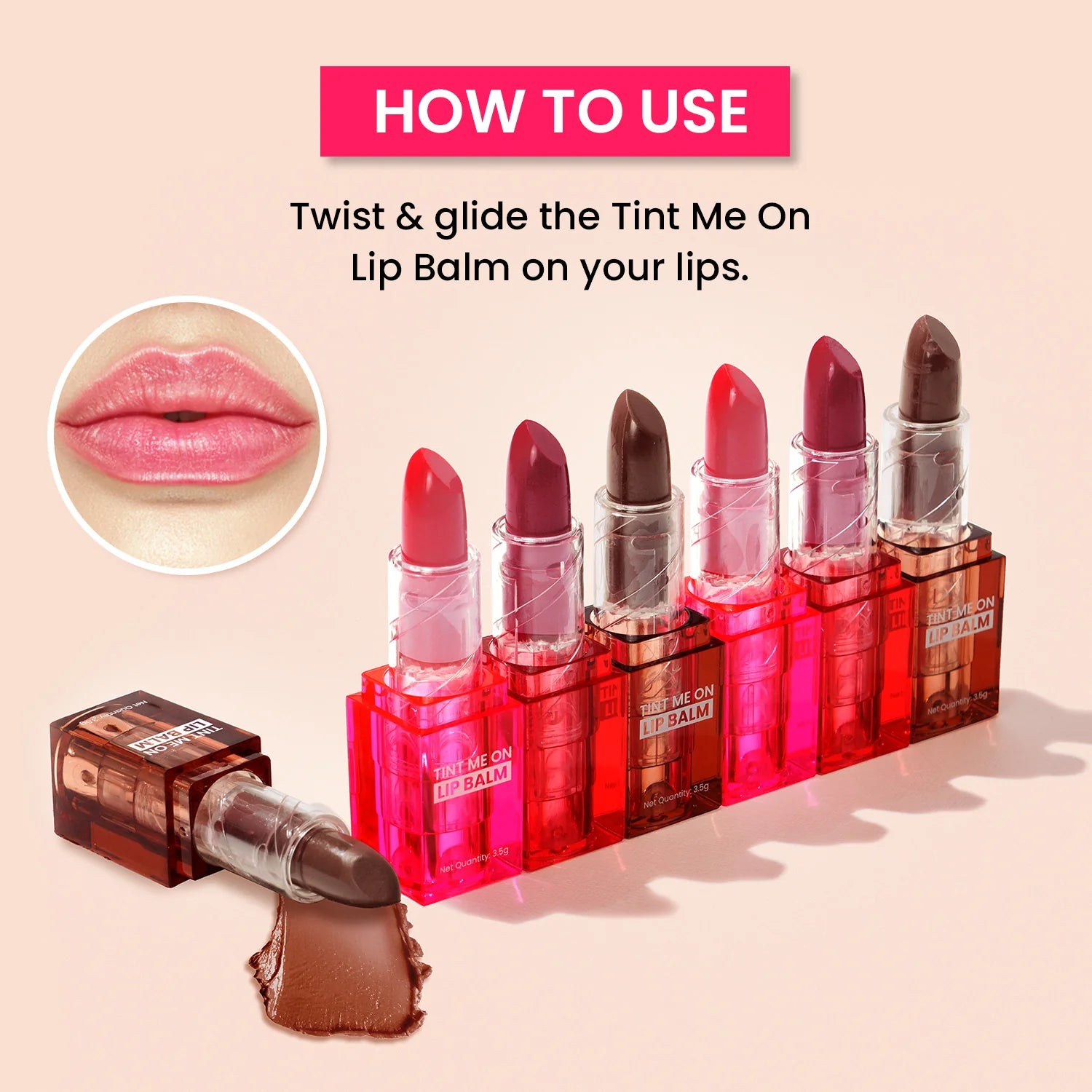 Swiss Beauty Tint Me On Lip Balm Shade No. 02 Pink Macaroon