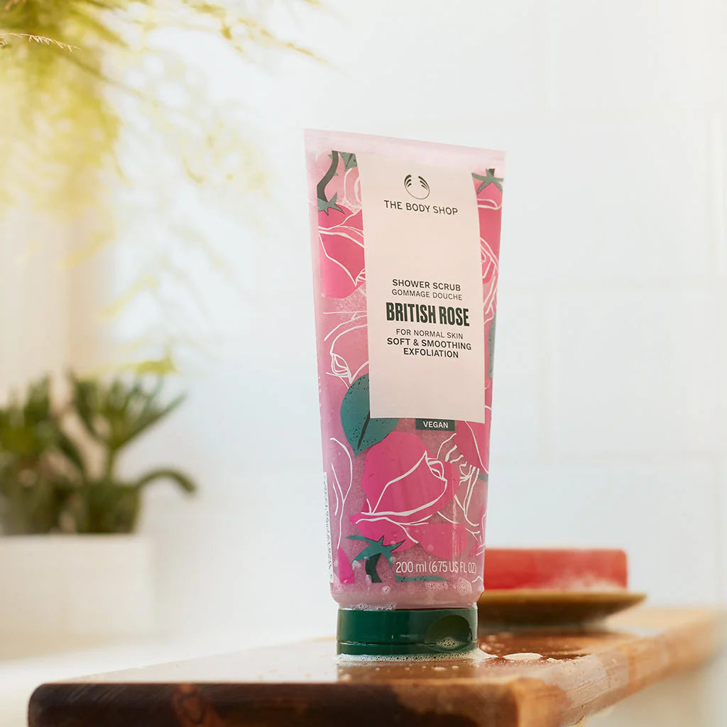 The Body Shop - British Rose Shower Scrub 200ml