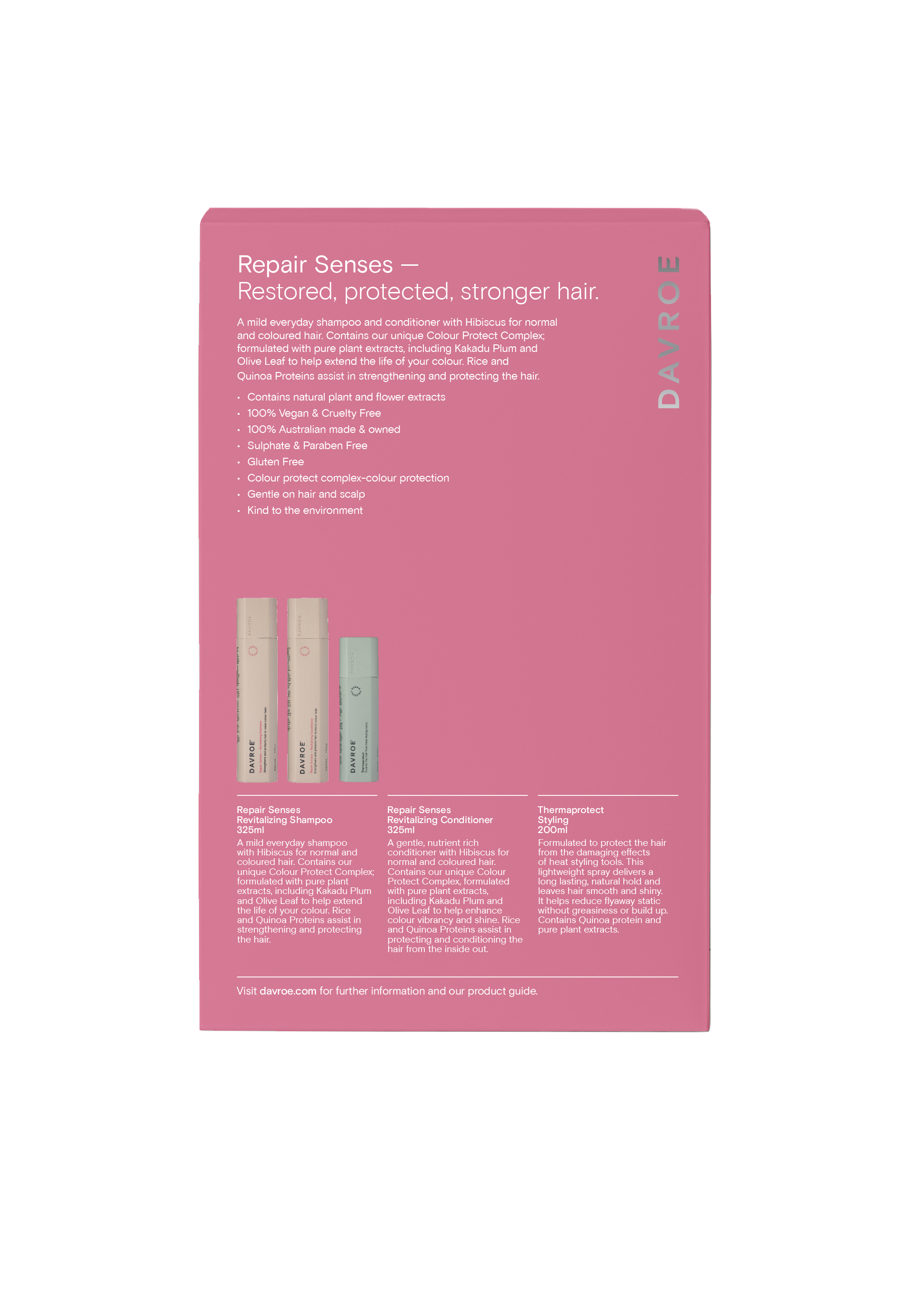 Davroe Repair Senses with Therma protect Trio Gift Pack - Kess Hair and Beauty