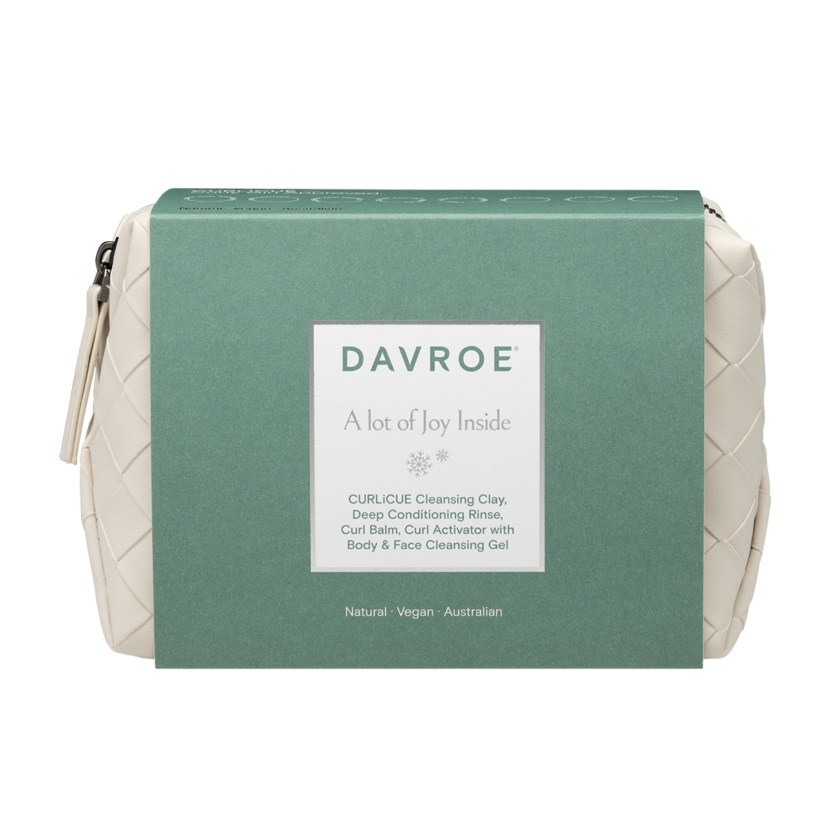 Davroe CURLiCUE travel pack pouch with teal product label