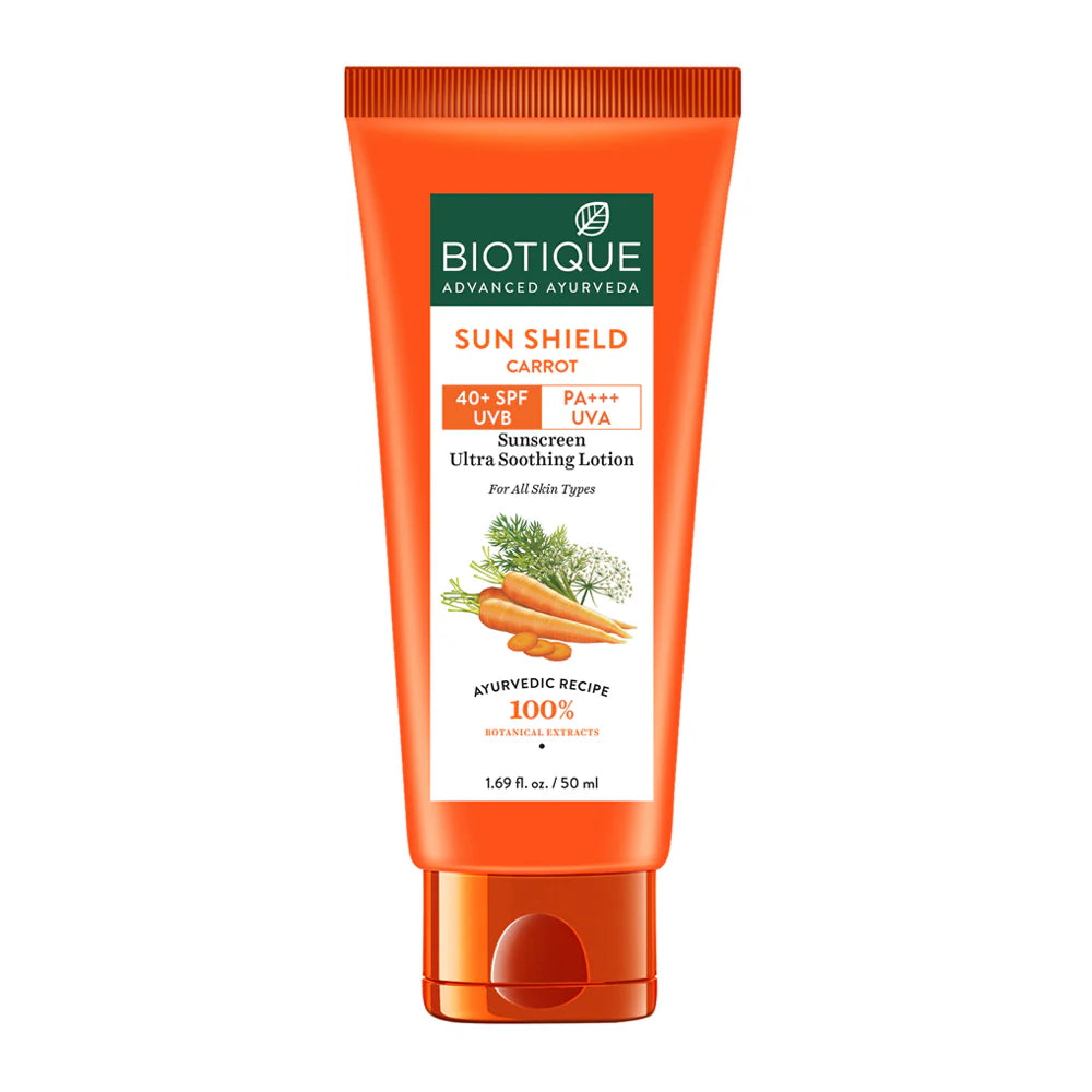 Biotique - Bio Carrot SPF40+ Sunscreen Ultra Soothing Face Lotion 50ml