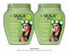 Skala Brasil Jaborandi & Camellia 2-in-1 Hair Treatment Cream Duo | 2 x 1000g Strengthening & Hydrating Treatment