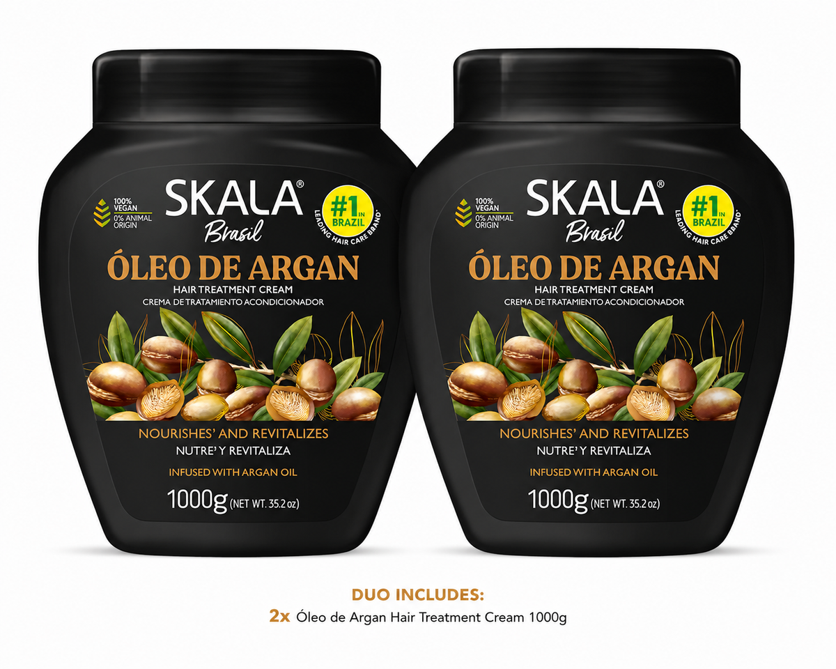 Skala Argan Oil Hair Treatment Conditioning Cream Duo | 2 x 1000g Nourishing & Hydrating Hair Treatment |