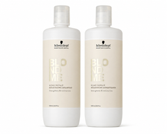 Schwarzkopf BLONDME Bond Repair Nourishing Shampoo & Conditioner Duo 1L | Professional Blonde Hair Repair Bundle | Kess Hair & Beauty