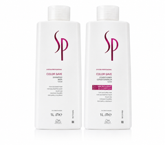 Wella SP Color Save shampoo and conditioner 1L duo, white bottles with SP logo