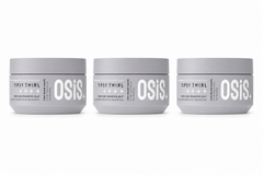 Schwarzkopf OSiS+ Tipsy Twirl hair styling jelly trio, three grey jars with white labels