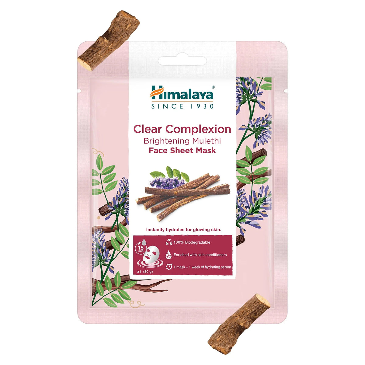 Himalaya - Clear Complexion Brightening Mulethi Face Sheet Mask 30g