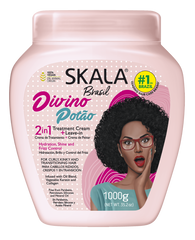 Skala Brasil Divino Potao Divine Curls 2-in-1 Hair Treatment Conditioning Cream for Hydration, Shine and Frizz Control 1000g