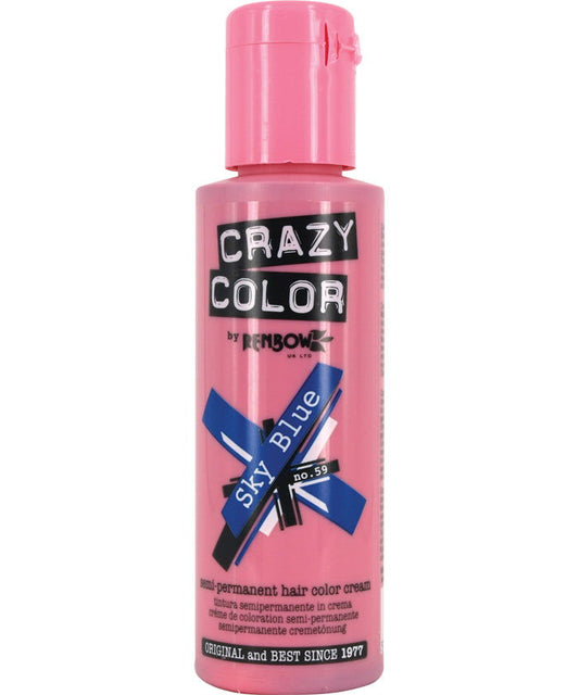 Permanent hair color bottle, Crazy Color Sky Blue