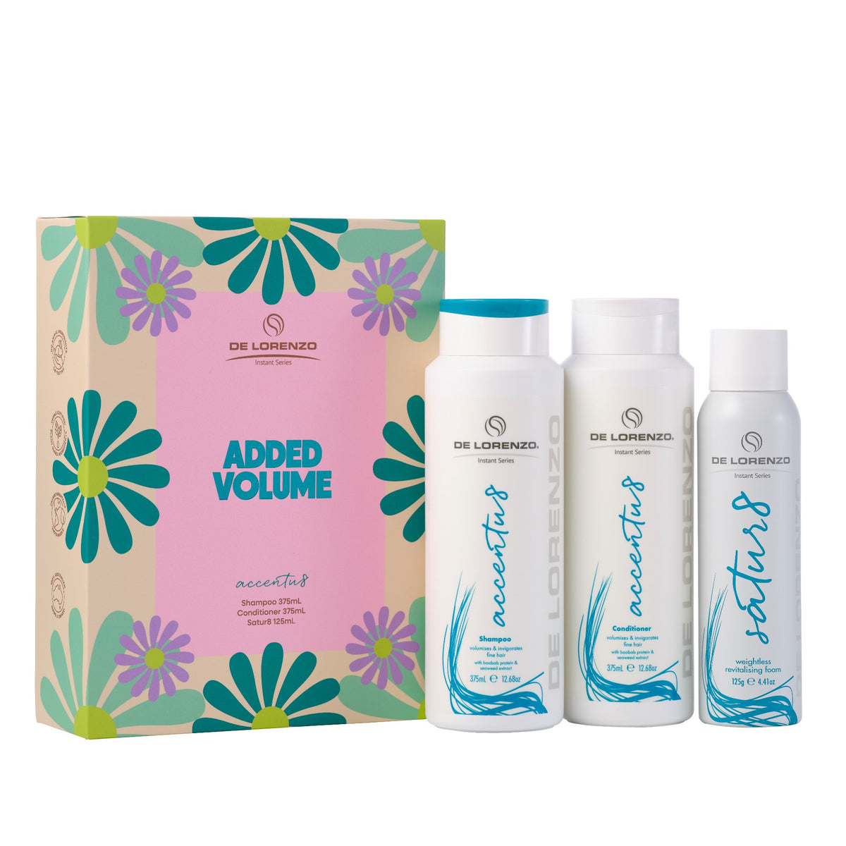 De Lorenzo Accentu8 Shampoo, Conditioner & Satur8 Holiday Gift Set 2026
